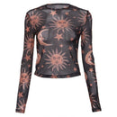 sun moon transparent mesh top - For you and all
