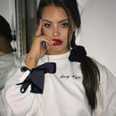 letters embroidery sweatshirt - For you and all