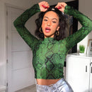 Snake Print mesh Top - For you and all