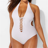 Plus size lace up one piece - For you and all