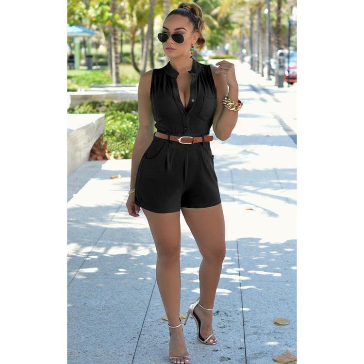 v neck romper shorts - For you and all