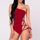Lace up one shoulder one piece - For you and all