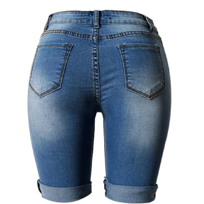zerrissene Jeansshorts mit hoher Taille - Für dich und alle