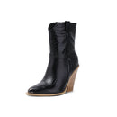 Square high heel leather boots - For you and all