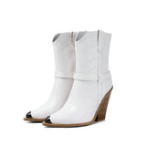 Square high heel leather boots - For you and all