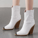 Square high heel leather boots - For you and all
