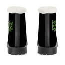 Black Fur Leather Boot