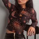 sun moon transparent mesh top - For you and all
