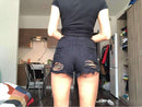 high waist ripped jeans short - For you and all