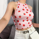 Strawberry halter  tank Top - For you and all