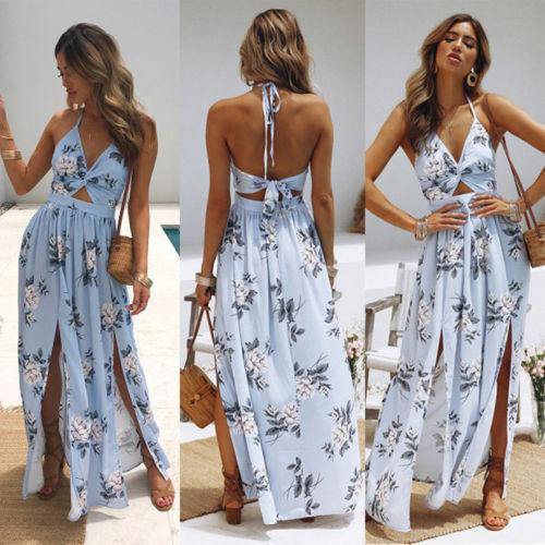 long slit spaghetti strap dress - For you and all