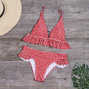 plaid ruffle bikini - For you and all