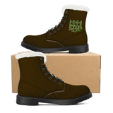 Brown Fur Leather Boot
