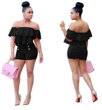 ruffle crop romper shorts - For you and all