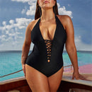 Plus size lace up one piece - For you and all