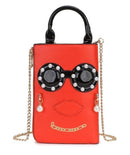 pattern earrings decorated  clutch - For you and all