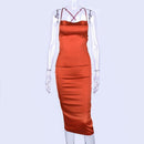 long satin spaghetti strap dress - For you and all
