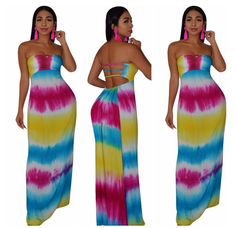 tie dye lace Up hollow  dress - For you and all