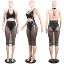 sheer mesh  halter dress - For you and all