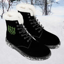 Black Fur Leather Boot