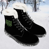 Black Fur Leather Boot