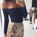 knitted Off Shoulder Crop Top - For you and all