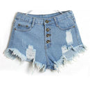 high waist buttons jean shorts - For you and all