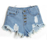 high waist buttons jean shorts - For you and all