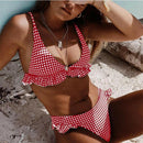 plaid ruffle bikini - For you and all