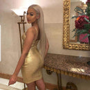 gold bandage spaghetti strap dress - For you and all