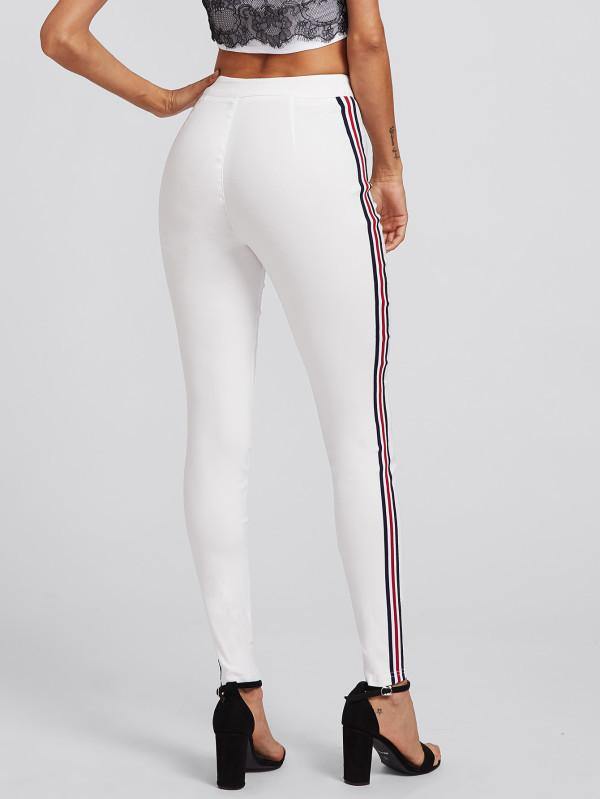 striped stretchy jeans - For you and all