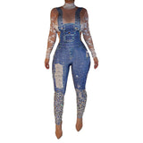 print jeans romper - For you and all
