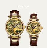 Sapphire Mirror Painting Couples Watch