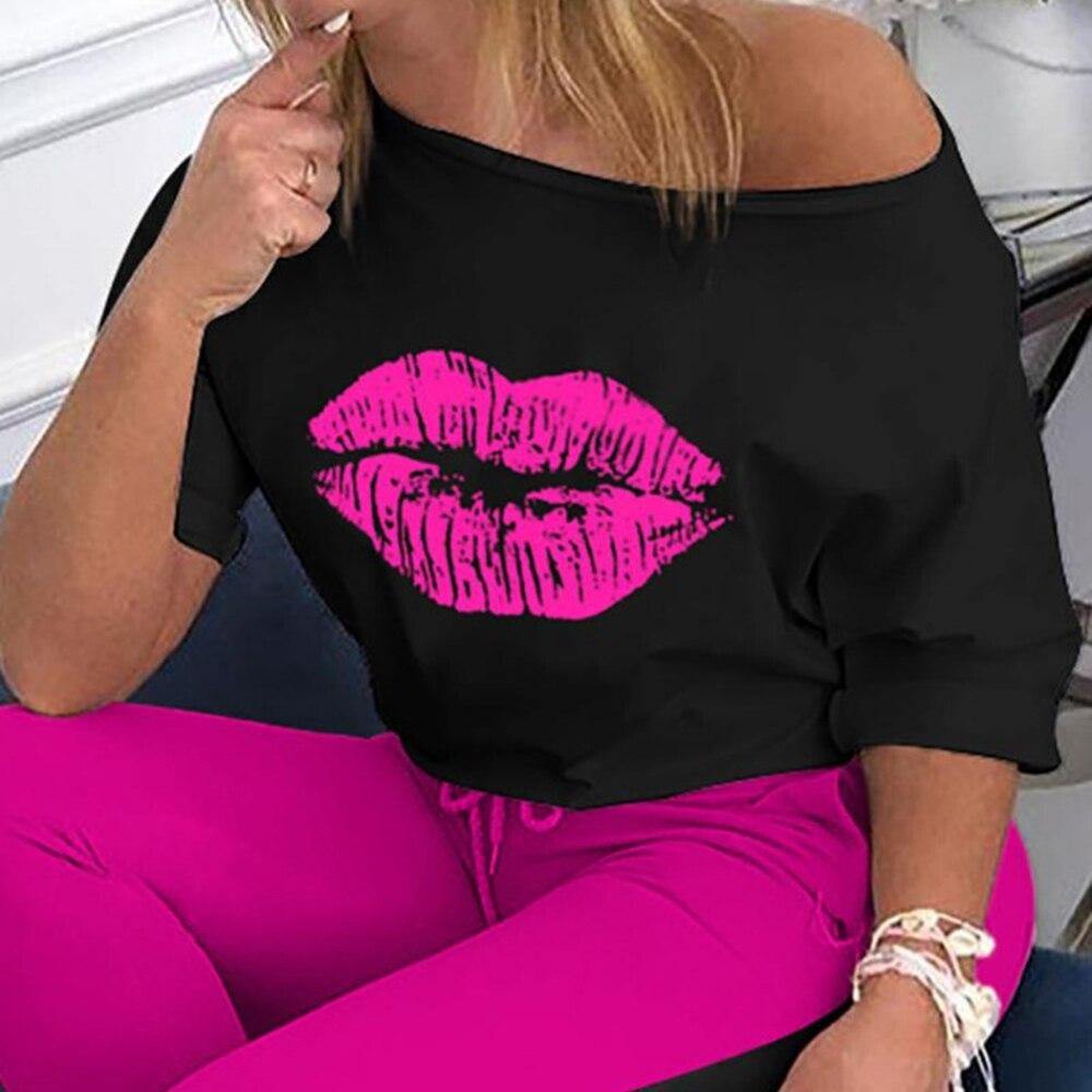 Sweatshirt mit Lippenprint - Für dich und alle