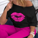 lip print sweatsuit - For you and all