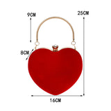 Red Heart Golden Velvet Clutch