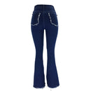 color block high waist flare Jeans - For you and all