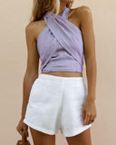 Criss Cross Halter Tank Top