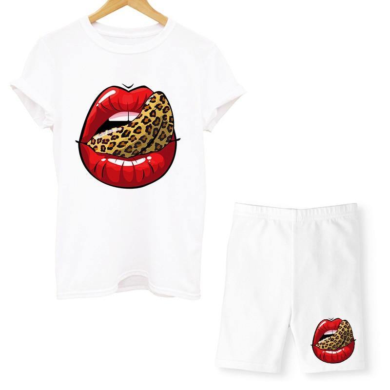 Lips T-shirt shorts set - For you and all