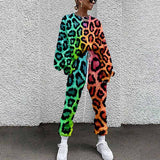 Leopard Casual Sweat Suit