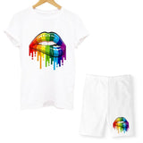 Lips T-shirt shorts set - For you and all