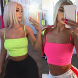 Slim Strap Cropped Tank Top