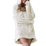 Plush Warm Fluffy Flannel Sweater Hoodie