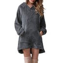Plush Warm Fluffy Flannel Sweater Hoodie