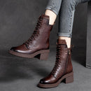 Lace Up Zipper Boots