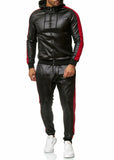 Leather Hooded Tracksuit
