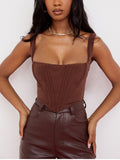 Corset Zipper Tank Top