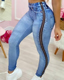 Jeans mit seitlichem Reißverschluss - Für dich und alle