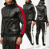 Leather Hooded Tracksuit