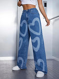 Heart Wide Leg Jeans